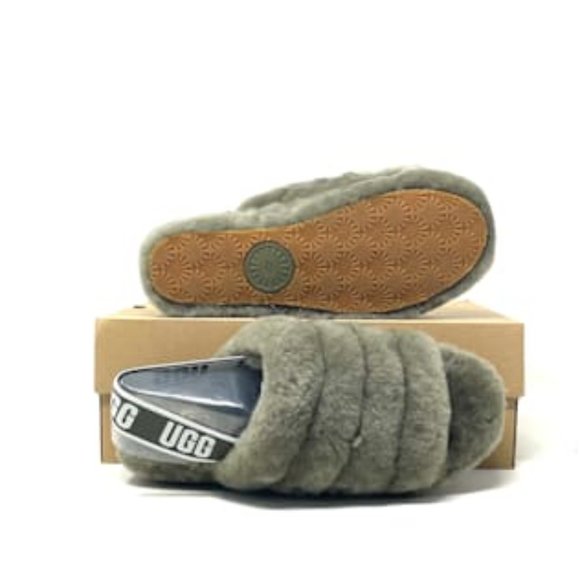 💖MEGA SALE💖UGG  BTOL FLUFF YEAH Slides BURNT OLIVE Women's  1095119 BTOL - Picture 10 of 13